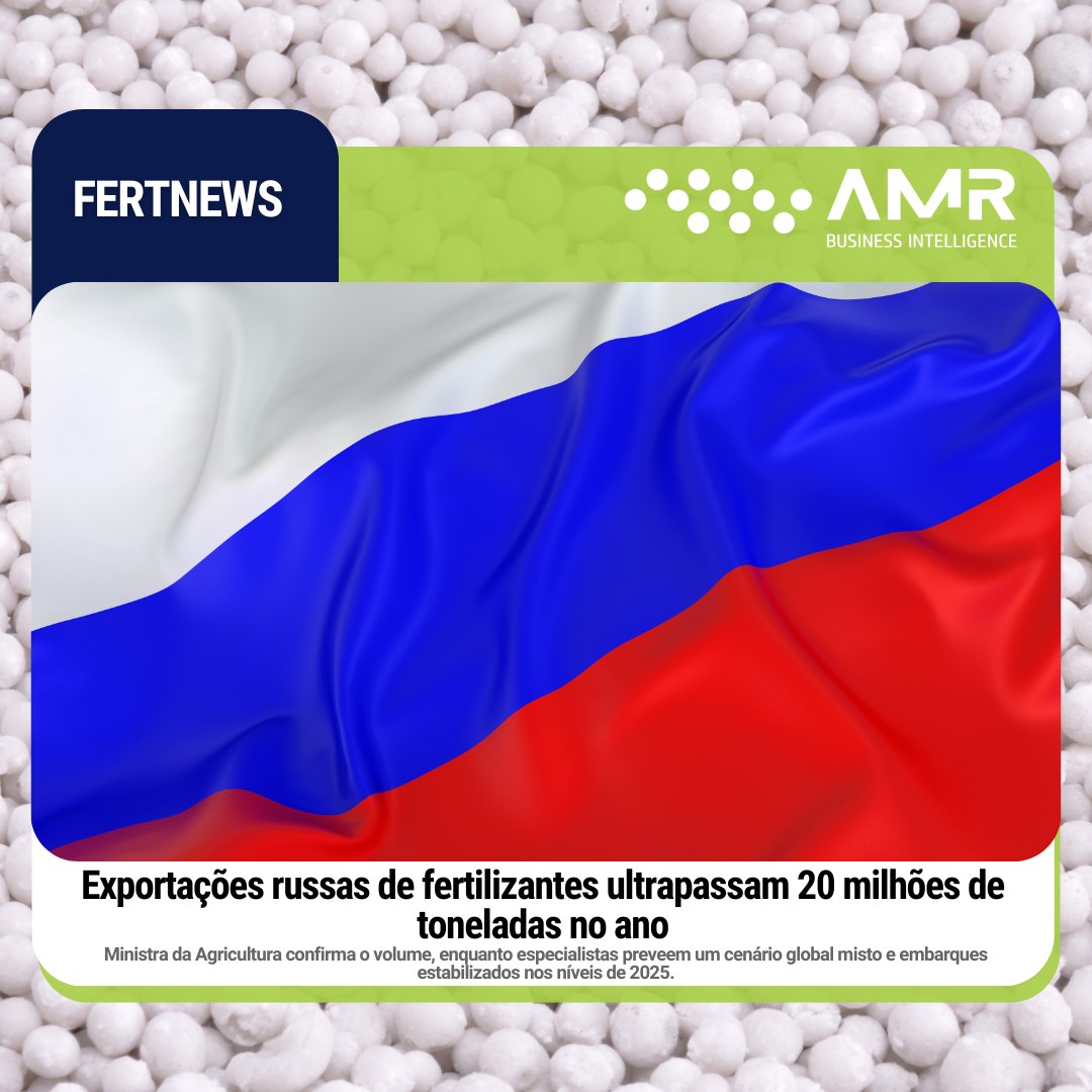 Capa da postagem Exportações russas de fertilizantes ultrapassam 20 milhões de toneladas no ano