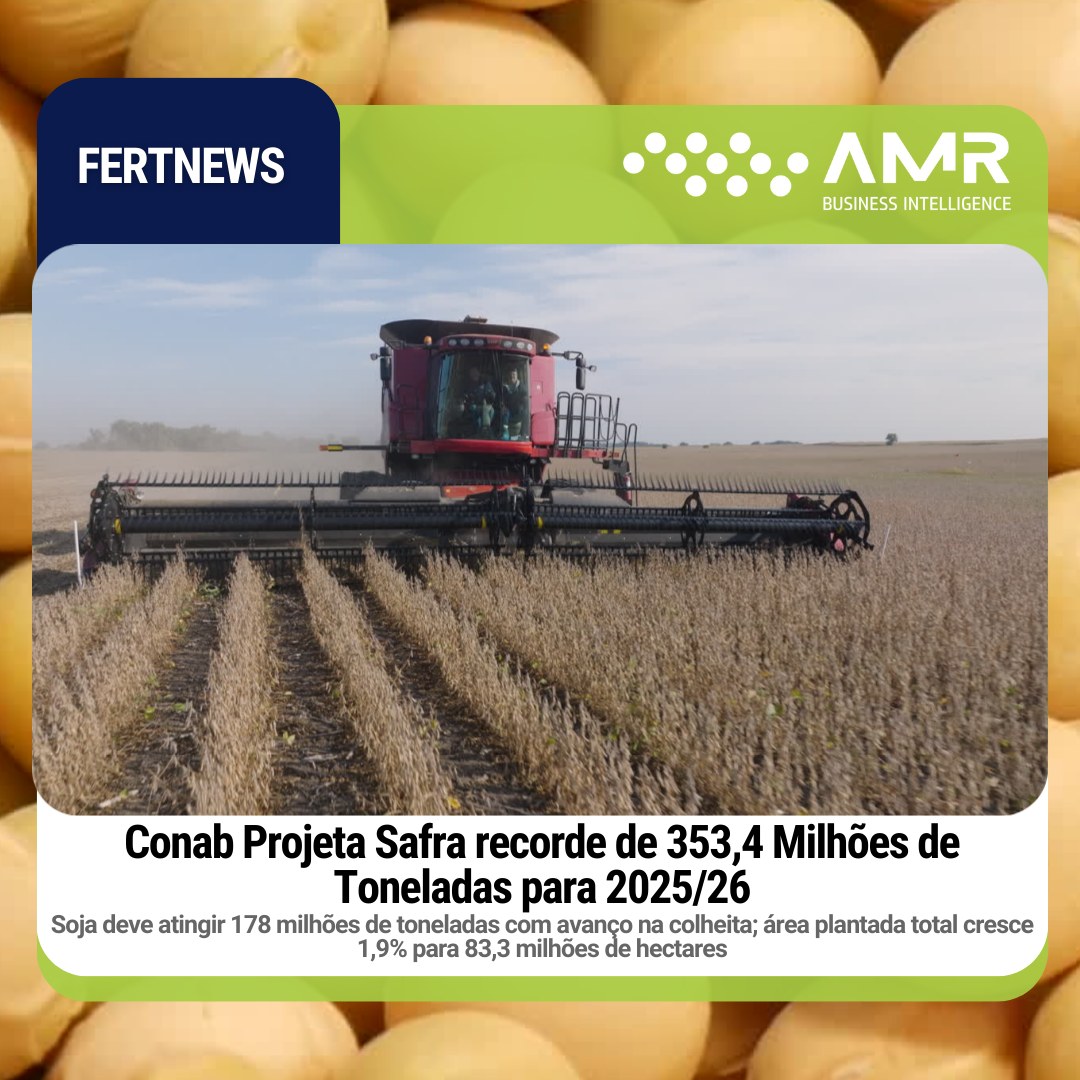 Capa da postagem Conab projeta safra recorde de 353,4 milhões de toneladas para 2025/26