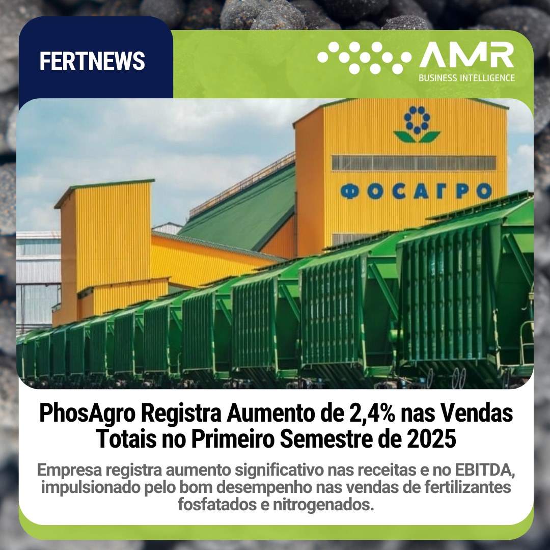 Capa da postagem PhosAgro Registra Aumento de 2,4% nas Vendas Totais no Primeiro Semestre de 2025