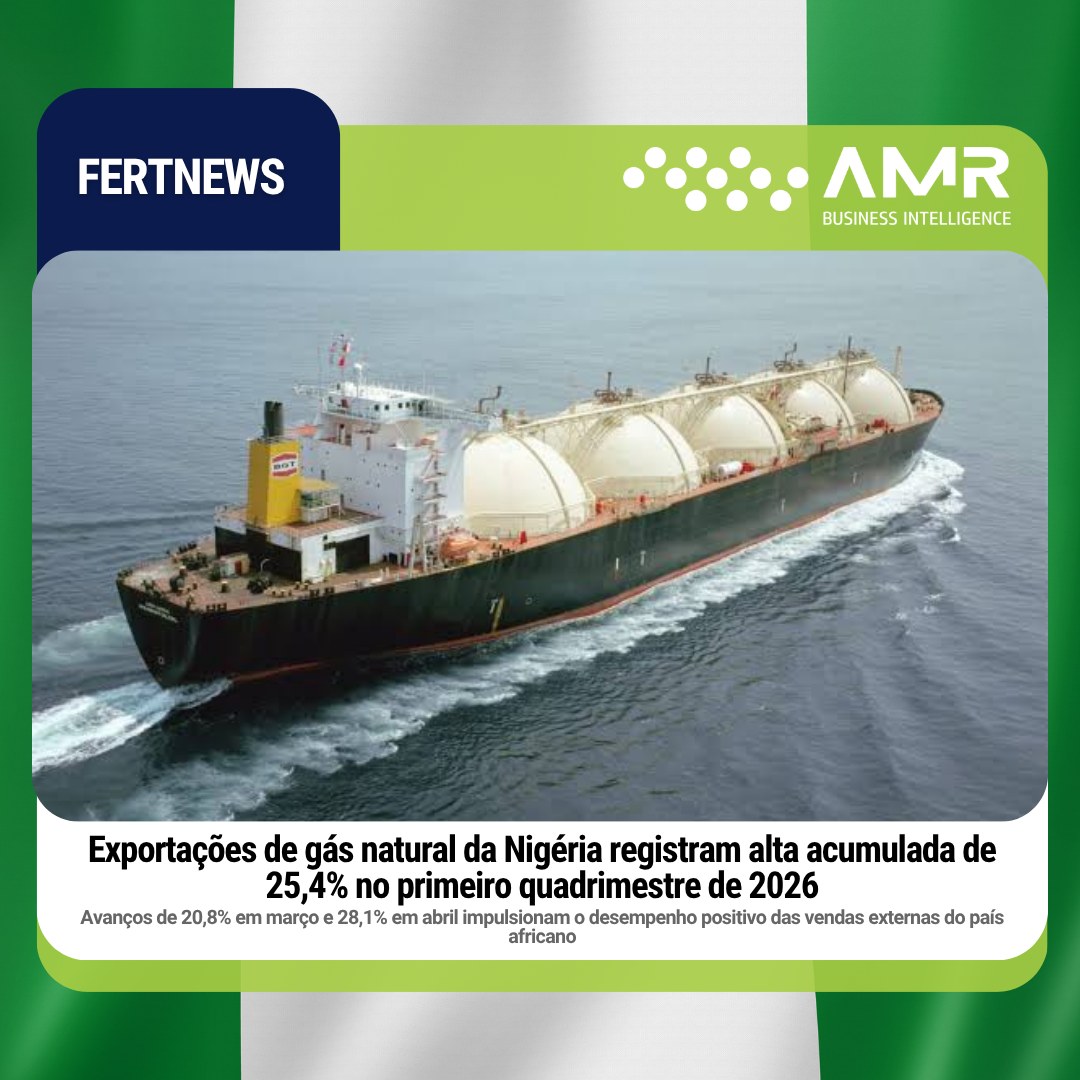 Capa da postagem Exportações de gás natural da Nigéria registram alta acumulada de 25,4% no primeiro quadrimestre de 2026