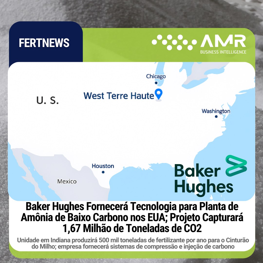 Capa da postagem Baker Hughes Fornecerá Tecnologia para Planta de Amônia de Baixo Carbono nos EUA; Projeto Capturará 1,67 Milhão de Toneladas de CO2