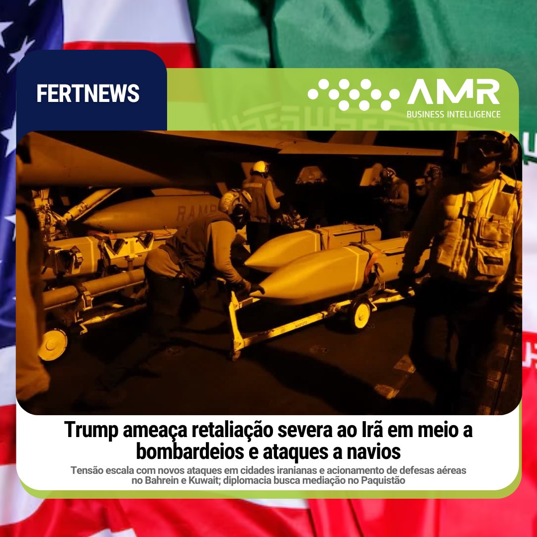 Capa da postagem Trump ameaça retaliação severa ao Irã em meio a bombardeios e ataques a navios