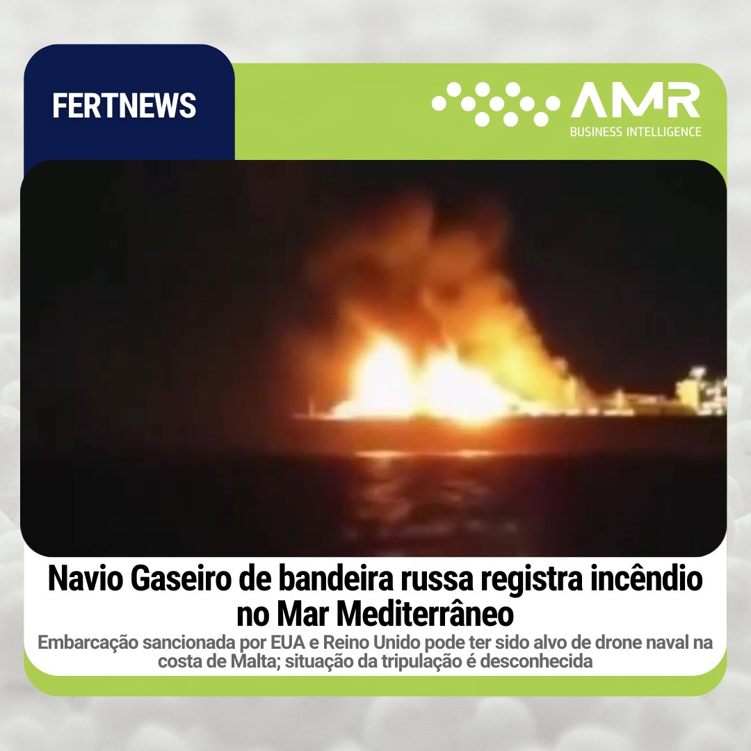 Capa da postagem Navio Gaseiro de bandeira russa registra incêndio no Mar Mediterrâneo