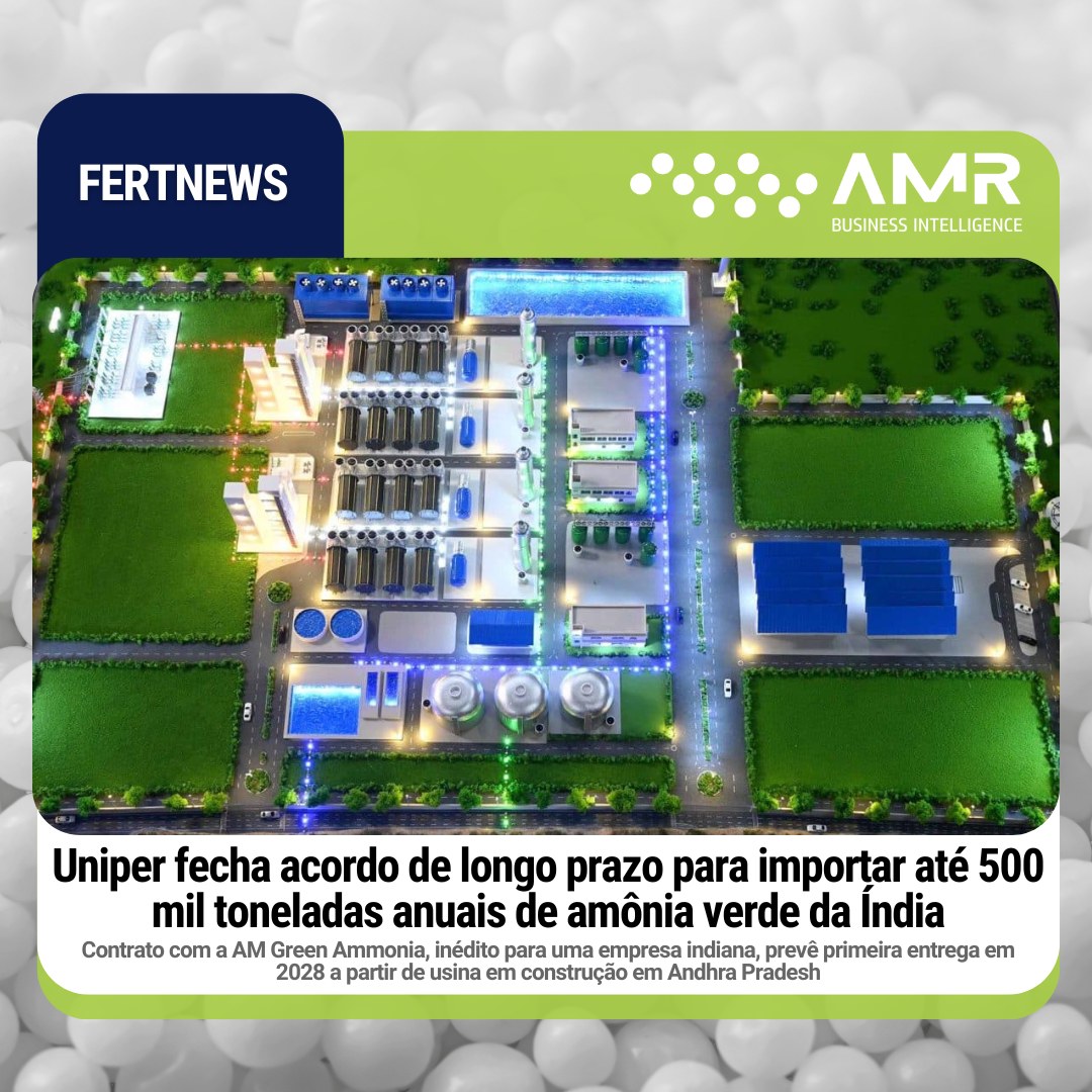 Capa da postagem Uniper fecha acordo de longo prazo para importar até 500 mil toneladas anuais de amônia verde da Índia