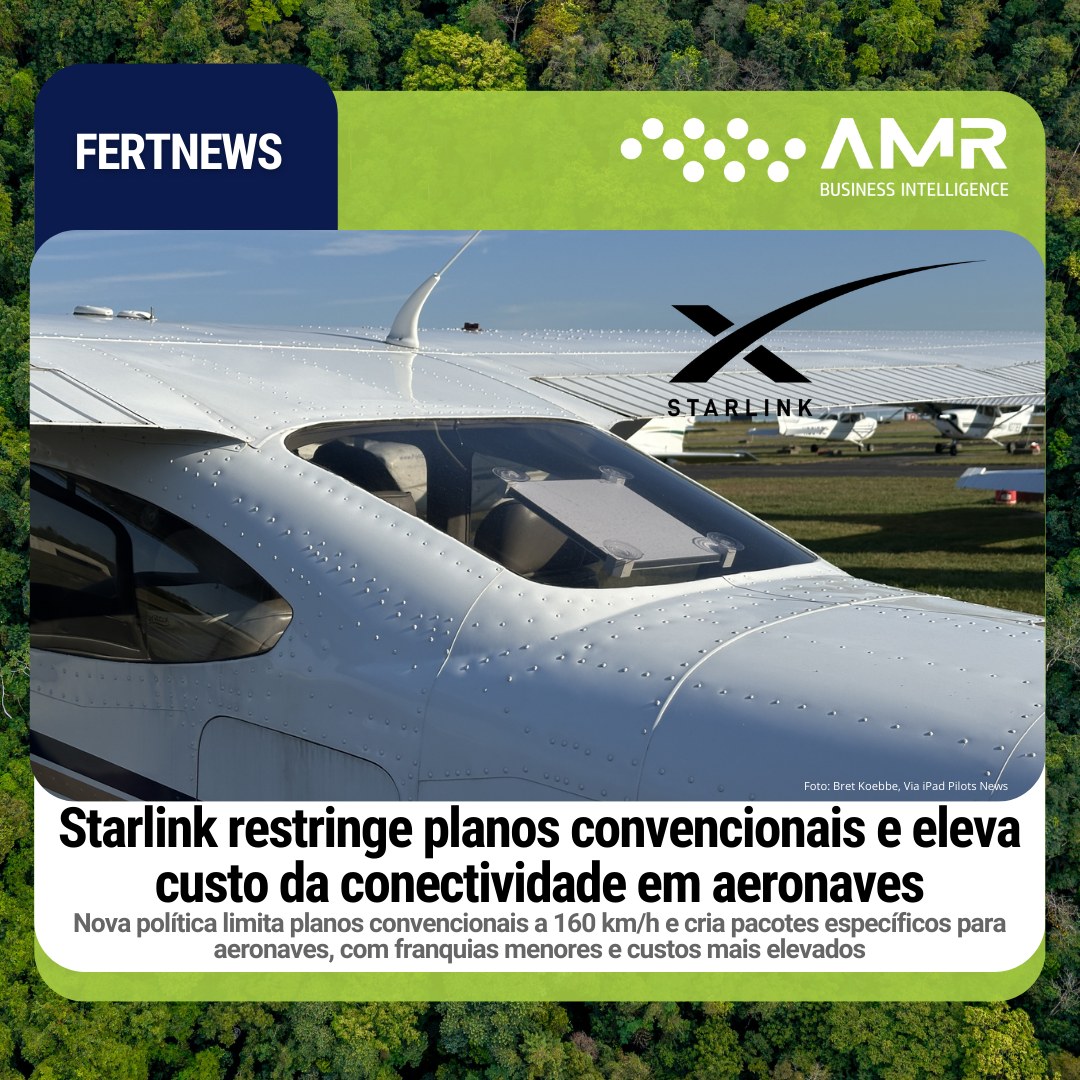 Capa da postagem Starlink restringe planos convencionais e eleva custo da conectividade em aeronaves