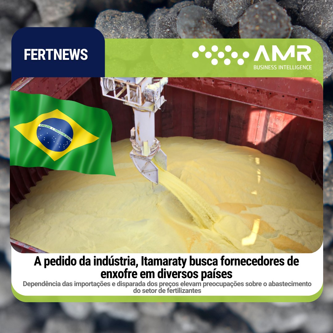 Capa da postagem A pedido da indústria, Itamaraty busca fornecedores de enxofre em diversos países