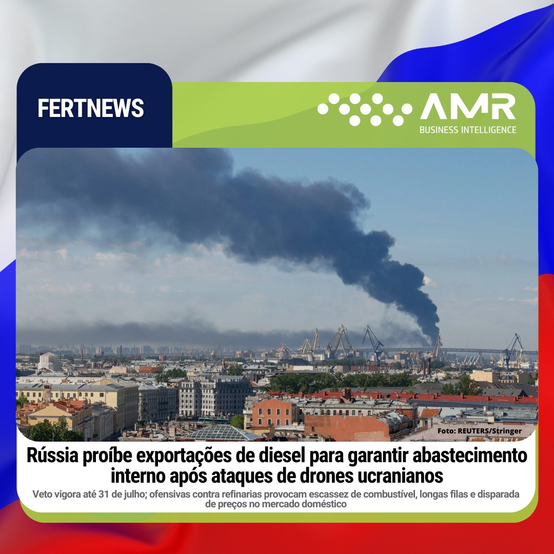 Capa da postagem Rússia proíbe exportações de diesel para garantir abastecimento interno após ataques de drones ucranianos