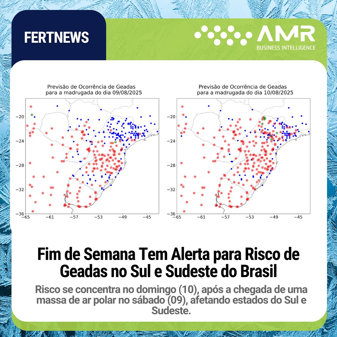 Capa da postagem Fim de Semana Tem Alerta para Risco de Geadas no Sul e Sudeste do Brasil
