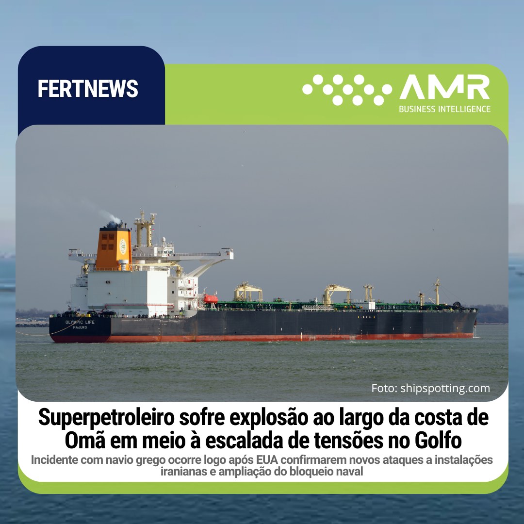 Capa da postagem Superpetroleiro sofre explosão ao largo da costa de Omã em meio à escalada de tensões no Golfo