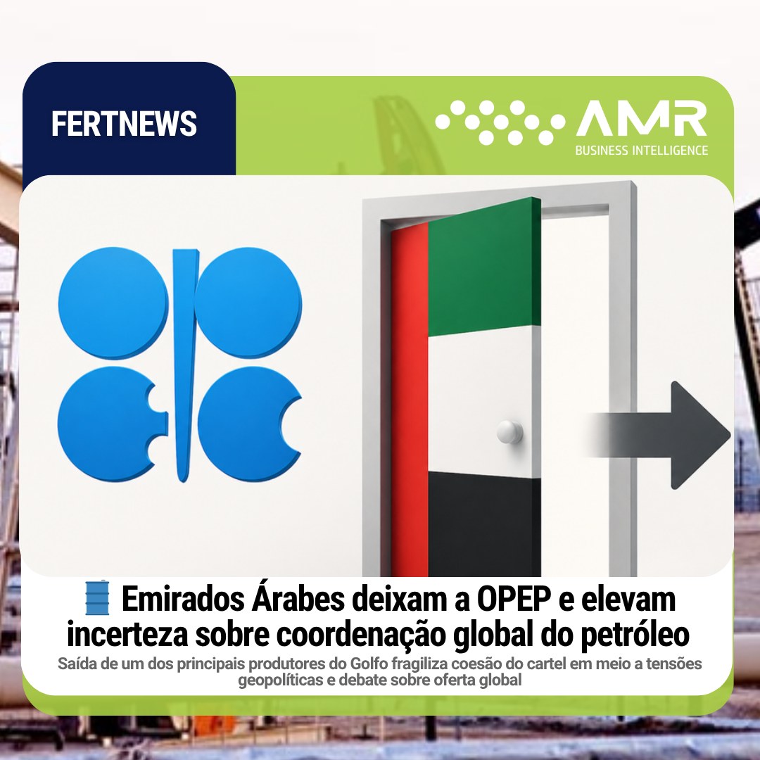 Capa da postagem 🛢️ Emirados Árabes deixam a OPEP e elevam incerteza sobre coordenação global do petróleo