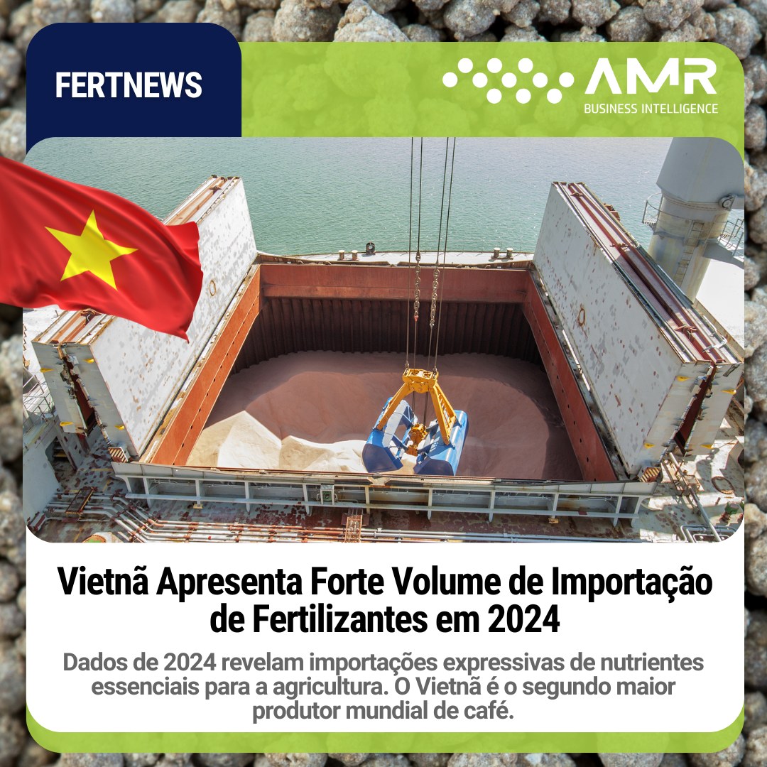 Capa da postagem Vietnã Apresenta Forte Volume de Importação de Fertilizantes em 2024
