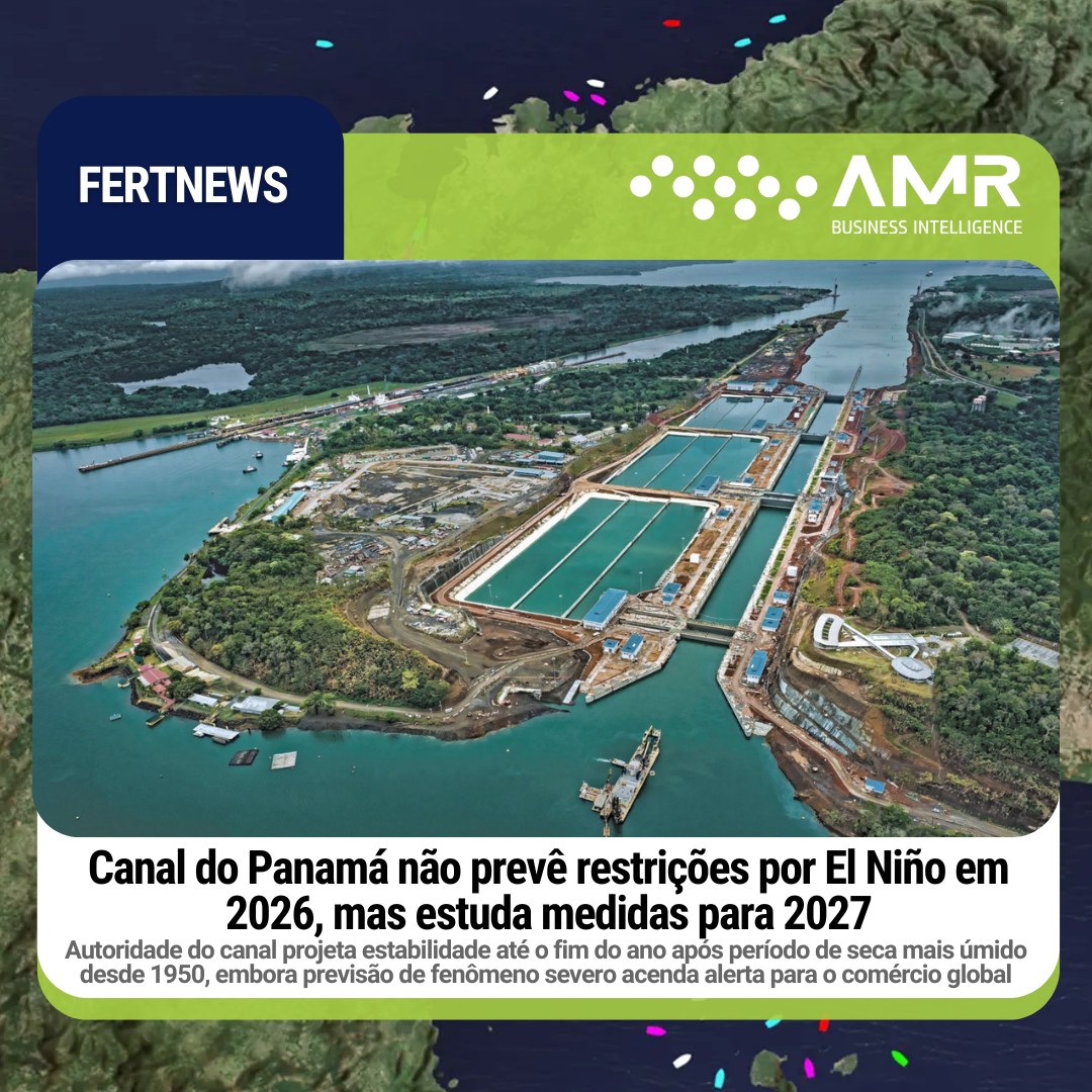 Capa da postagem Canal do Panamá não prevê restrições por El Niño em 2026, mas estuda medidas para 2027