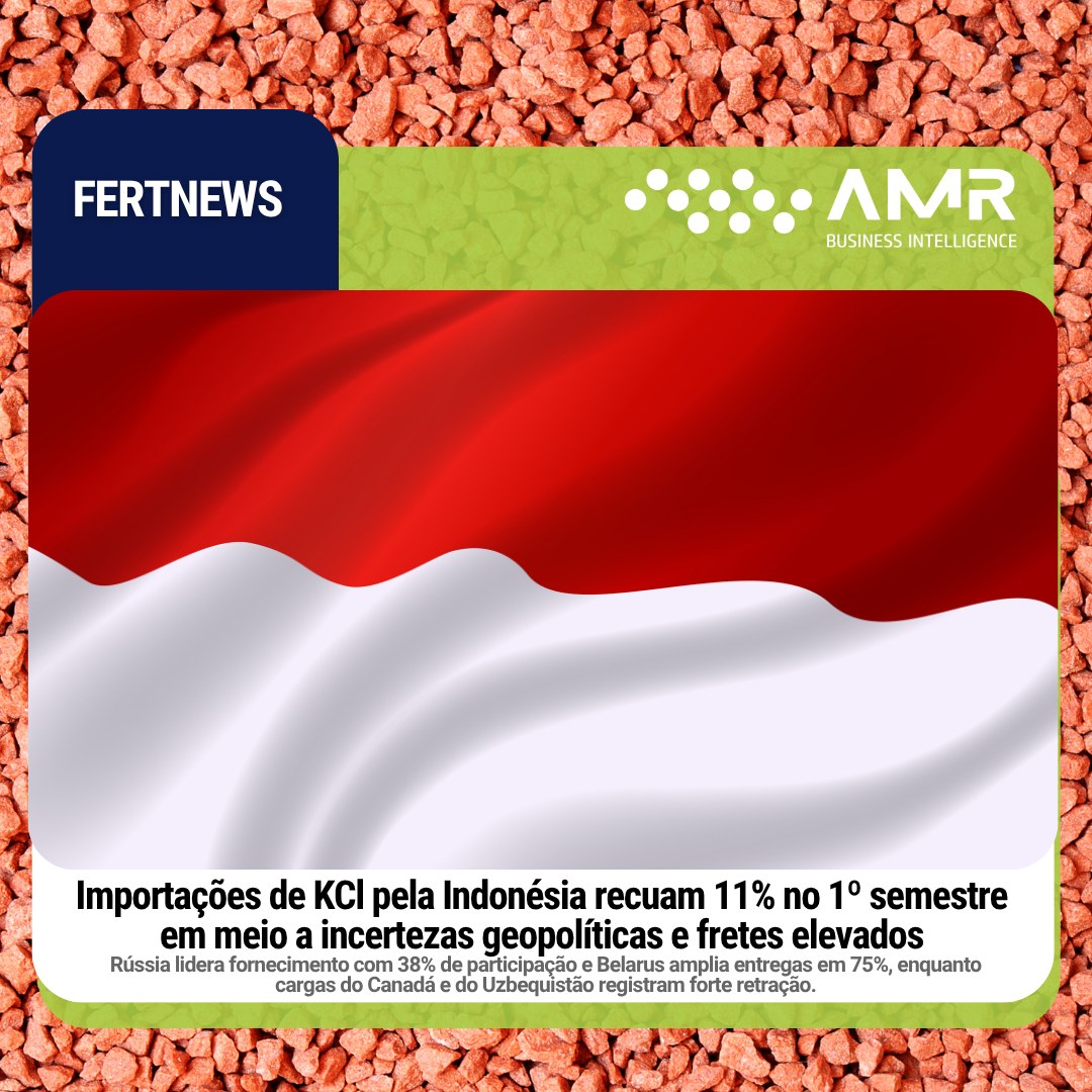 Capa da postagem Importações de KCl pela Indonésia recuam 11% no 1º semestre em meio a incertezas geopolíticas e fretes elevados