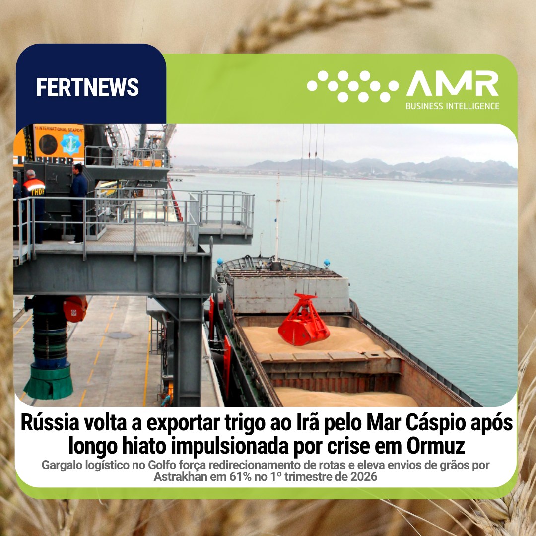 Capa da postagem Rússia volta a exportar trigo ao Irã pelo Mar Cáspio após longo hiato impulsionada por crise em Ormuz