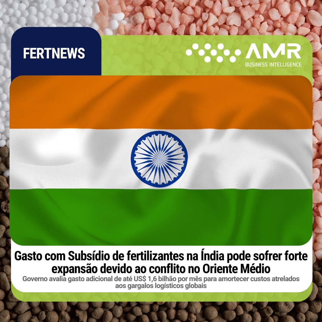 Capa da postagem Gasto com Subsídio de fertilizantes na Índia pode sofrer forte expansão devido ao conflito no Oriente Médio