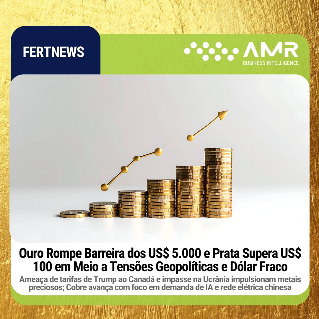 Capa da postagem Ouro Rompe Barreira dos US$ 5.000 e Prata Supera US$ 100 em Meio a Tensões Geopolíticas e Dólar Fraco