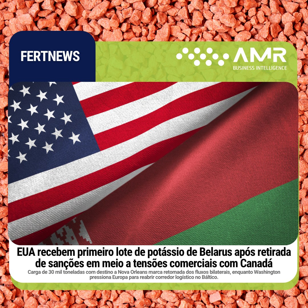 Capa da postagem EUA recebem primeiro lote de potássio de Belarus após retirada de sanções em meio a tensões comerciais com Canadá