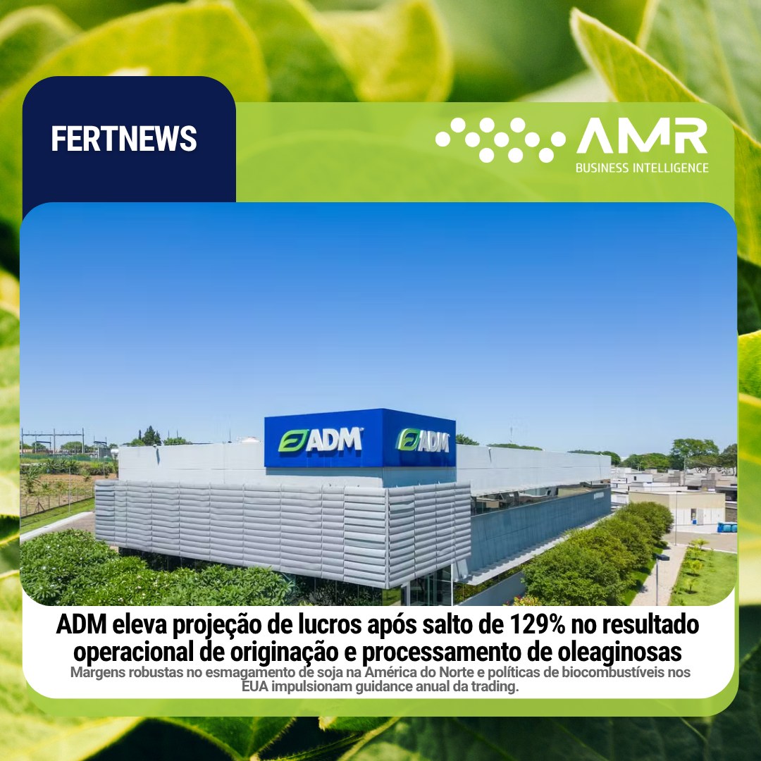Capa da postagem ADM eleva projeção de lucros após salto de 129% no resultado operacional de originação e processamento de oleaginosas