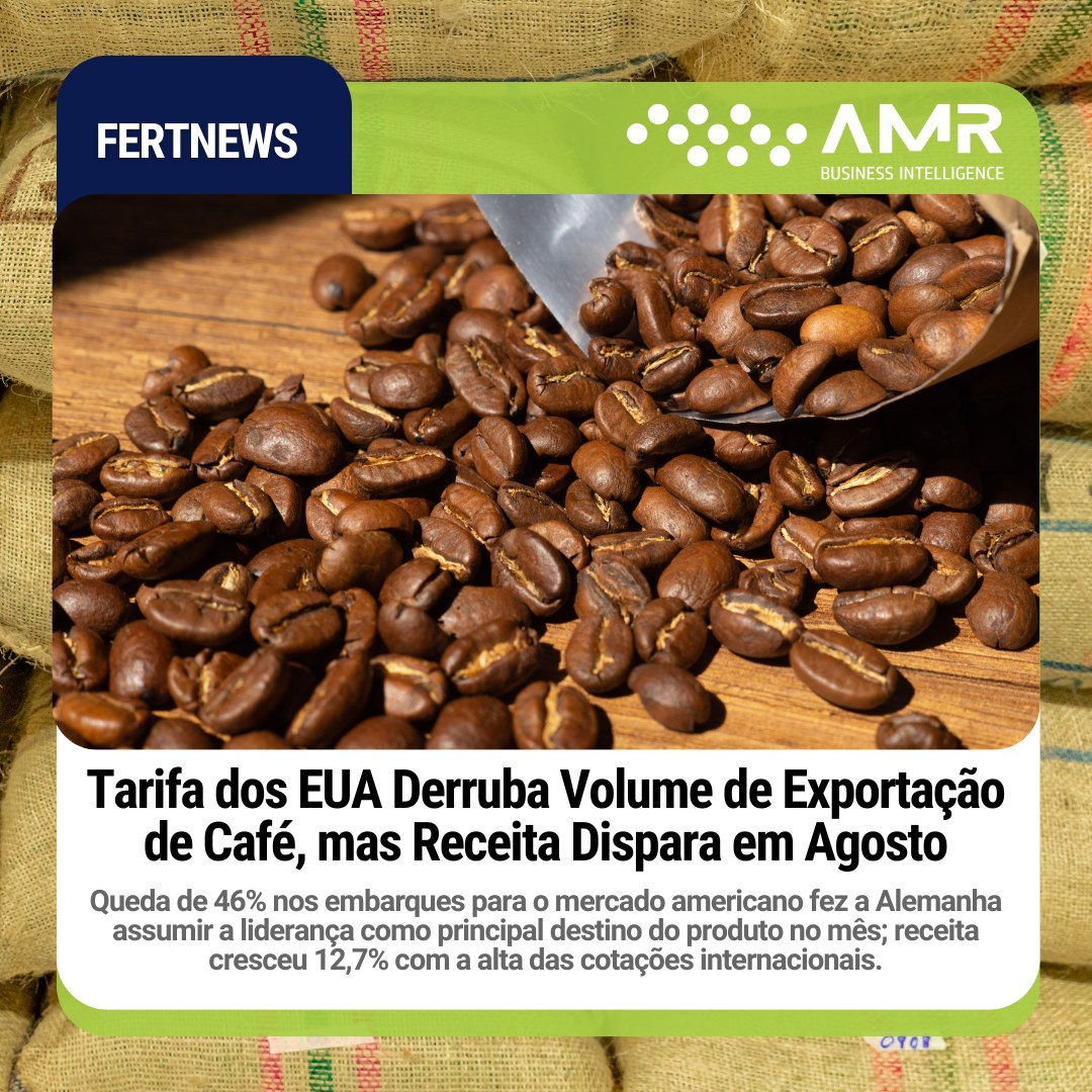 Capa da postagem Tarifa dos EUA Derruba Volume de Exportação de Café, mas Receita Dispara em Agosto