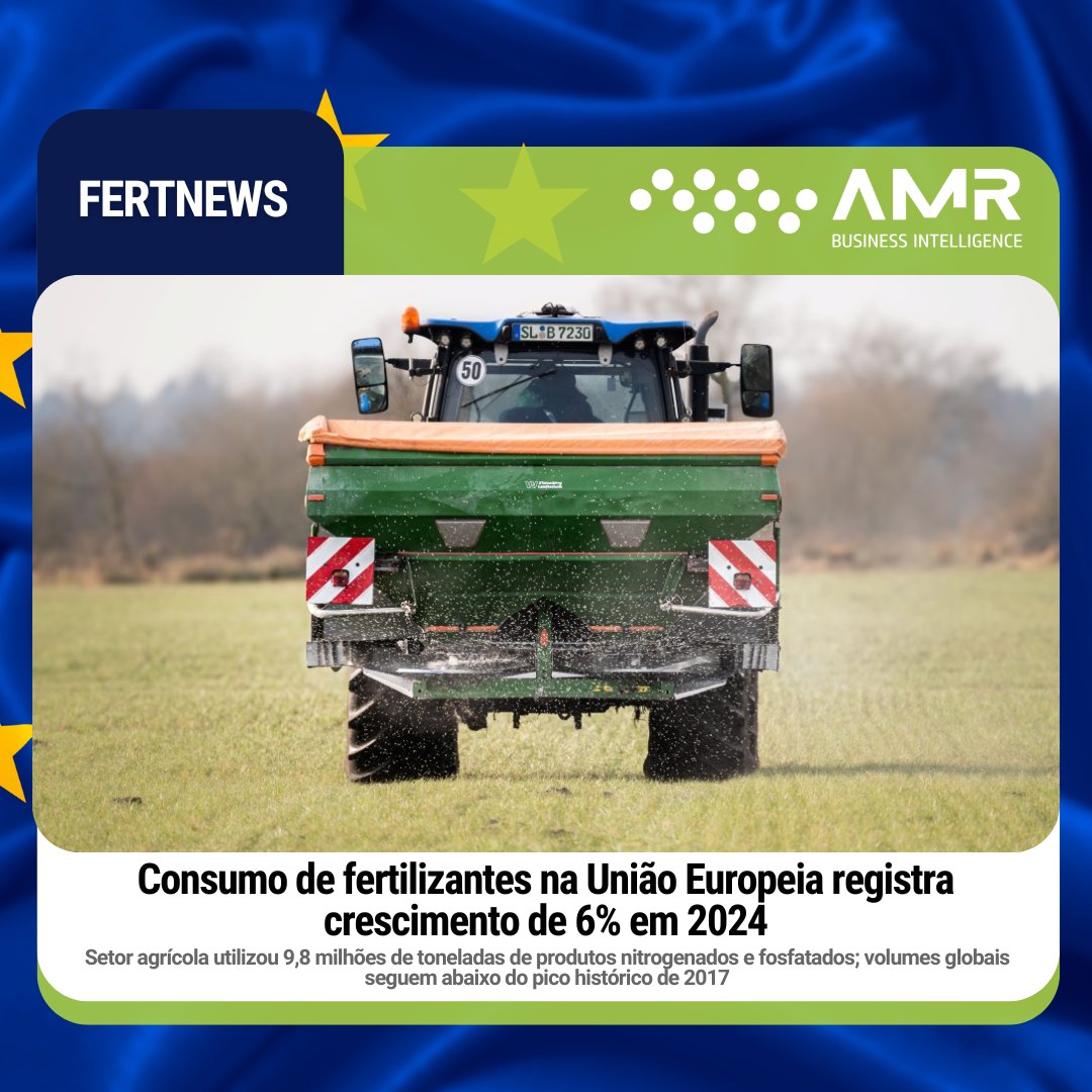 Capa da postagem Consumo de fertilizantes na União Europeia registra crescimento de 6% em 2024