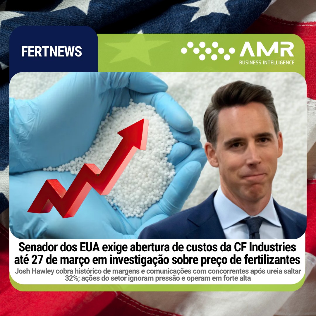 Capa da postagem Senador dos EUA exige abertura de custos da CF Industries até 27 de março em investigação sobre preço de fertilizantes