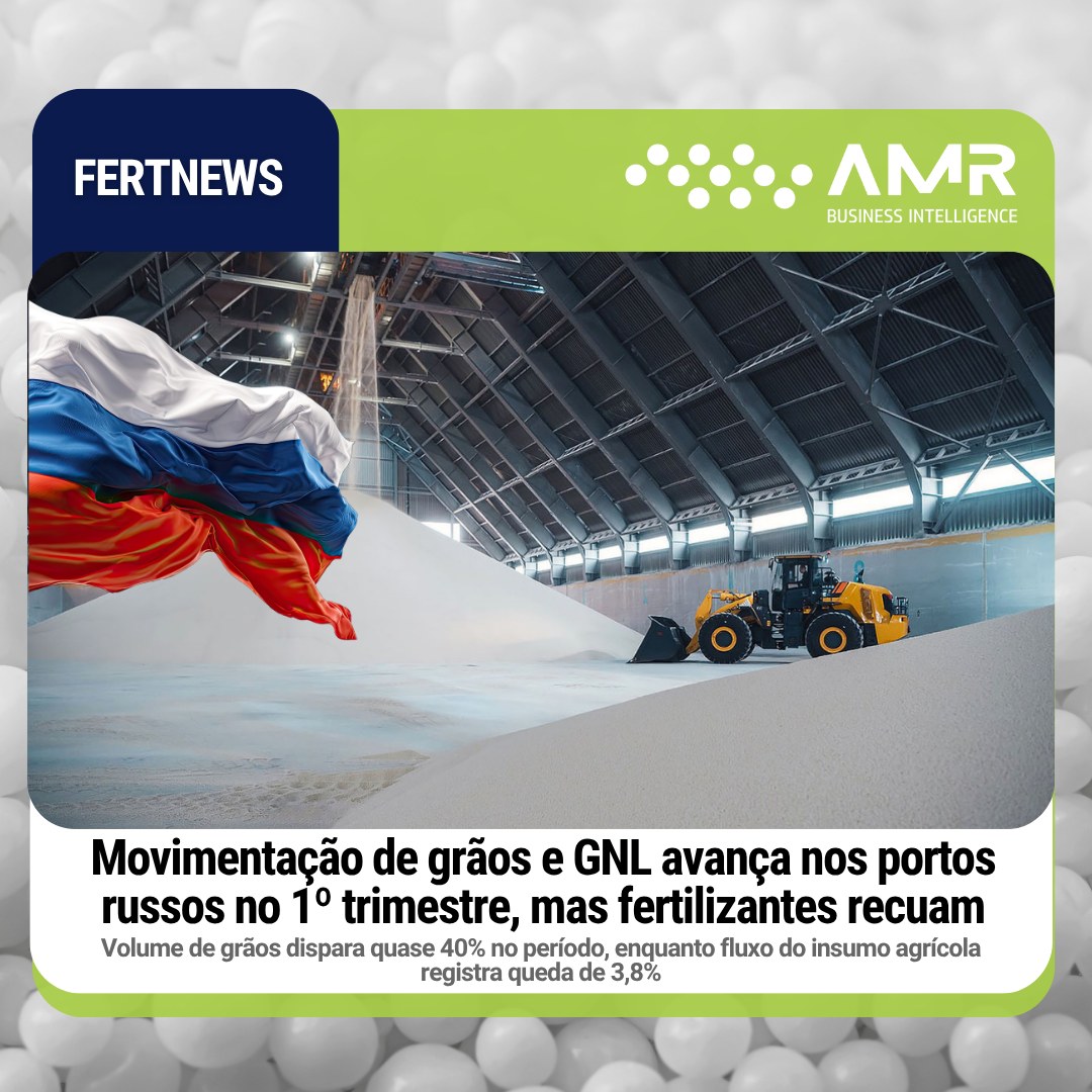 Capa da postagem Movimentação de grãos e GNL avança nos portos russos no 1º trimestre, mas fertilizantes recuam