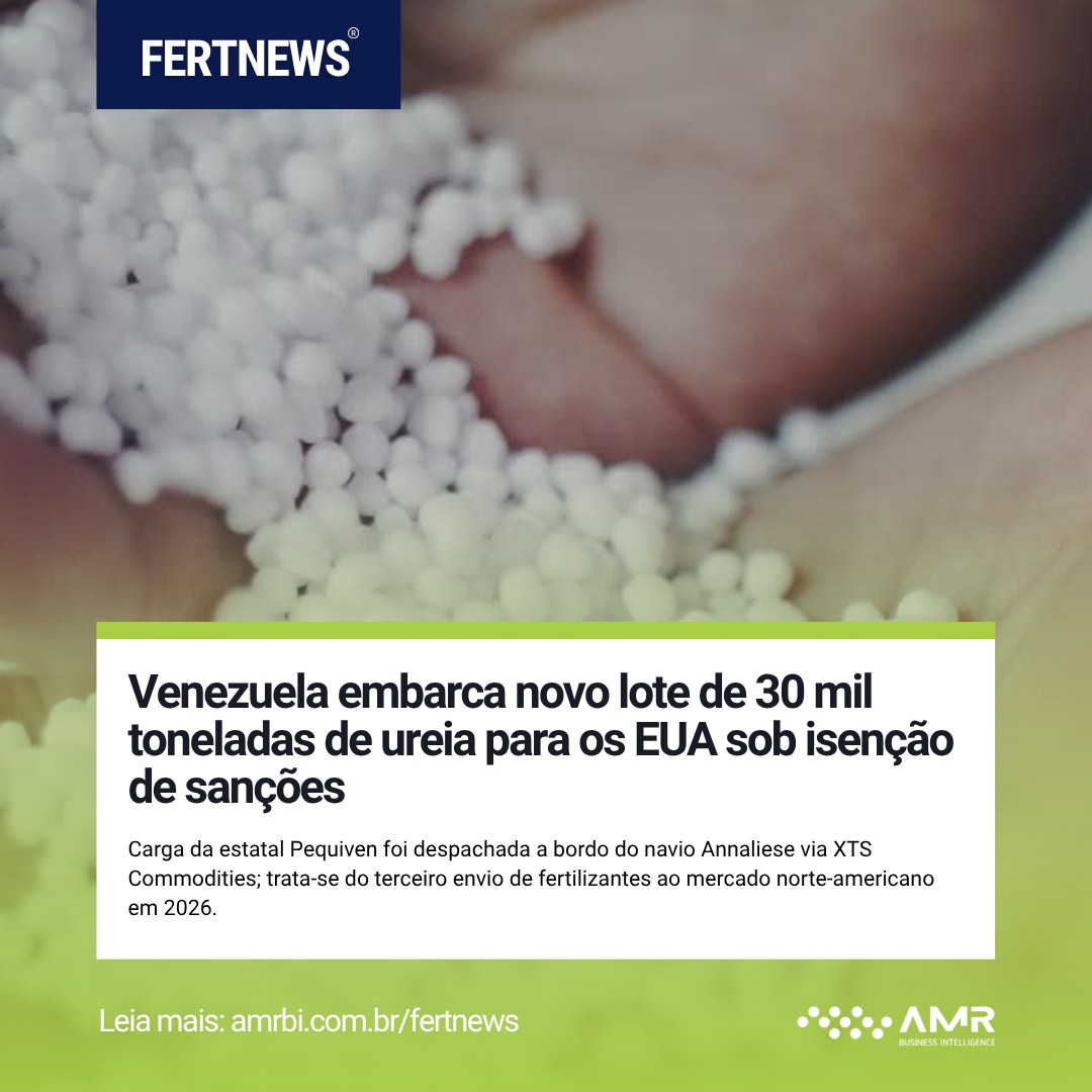 Capa da postagem Venezuela embarca novo lote de 30 mil toneladas de ureia para os EUA sob isenção de sanções