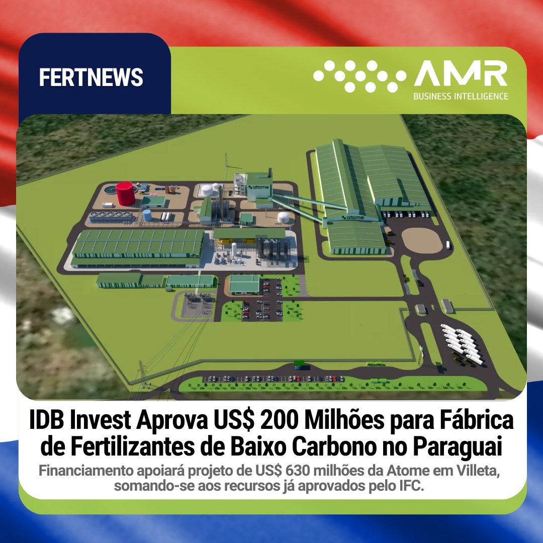 Capa da postagem IDB Invest Aprova US$ 200 Milhões para Fábrica de Fertilizantes de Baixo Carbono no Paraguai