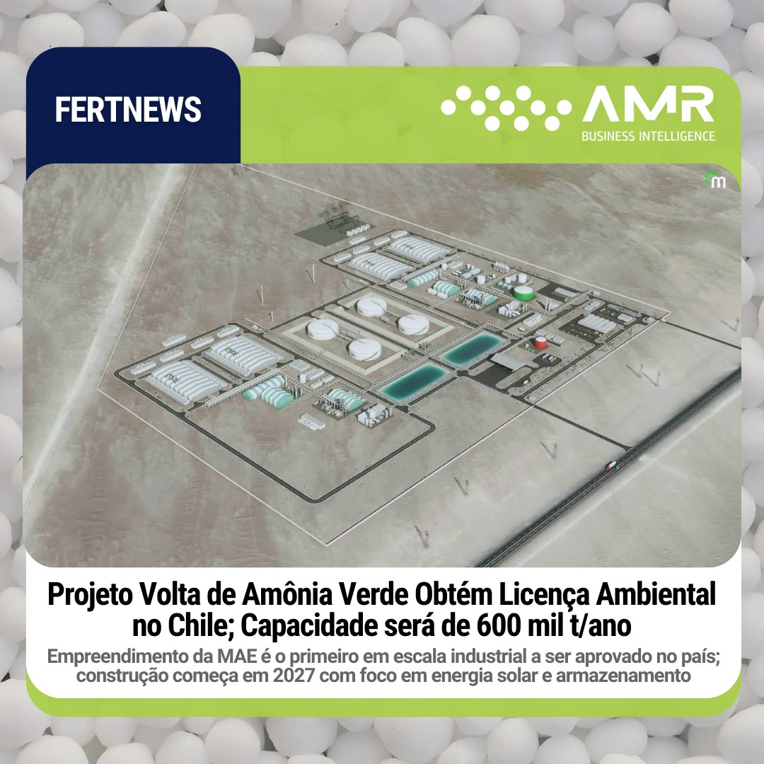 Capa da postagem Projeto Volta de Amônia Verde Obtém Licença Ambiental no Chile; Capacidade será de 600 mil t/ano