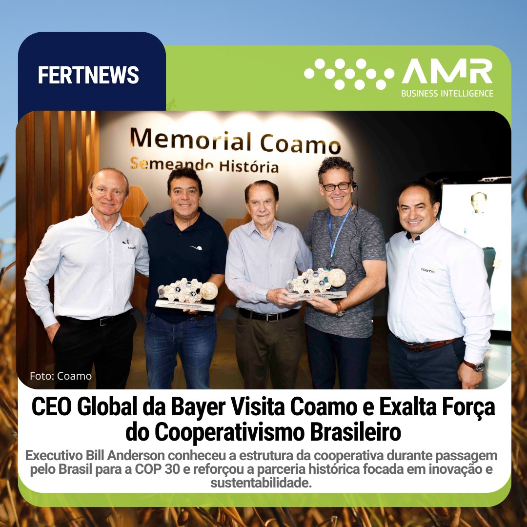 Capa da postagem CEO Global da Bayer Visita Coamo e Exalta Força do Cooperativismo Brasileiro