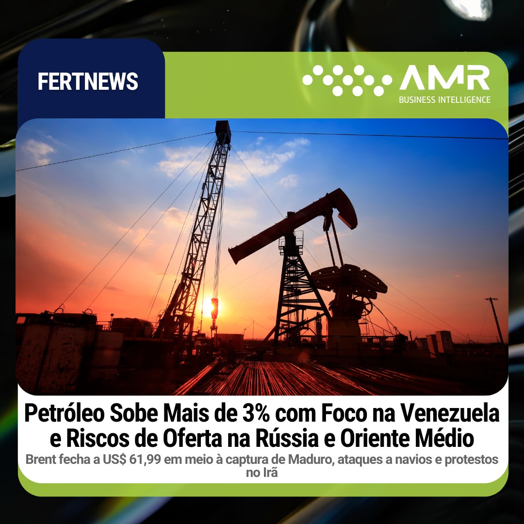 Capa da postagem Petróleo Sobe Mais de 3% com Foco na Venezuela e Riscos de Oferta na Rússia e Oriente Médio