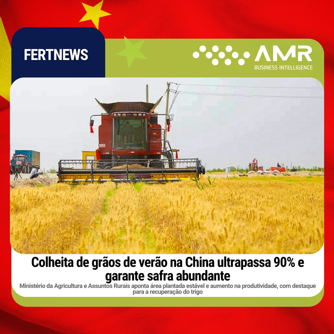 Capa da postagem Colheita de grãos de verão na China ultrapassa 90% e garante safra abundante
