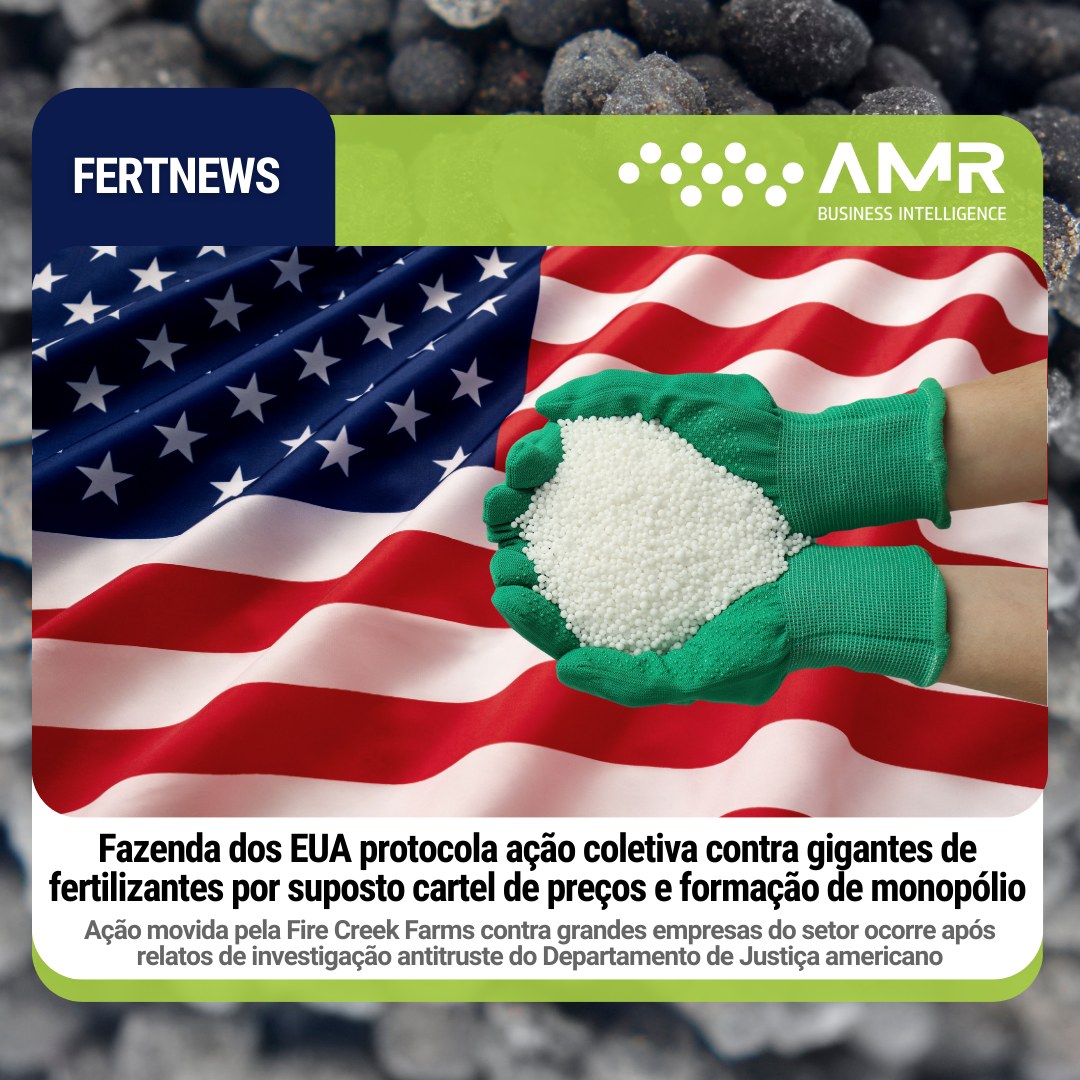 Capa da postagem Fazenda dos EUA protocola ação coletiva contra gigantes de fertilizantes por suposto cartel de preços e formação de monopólio