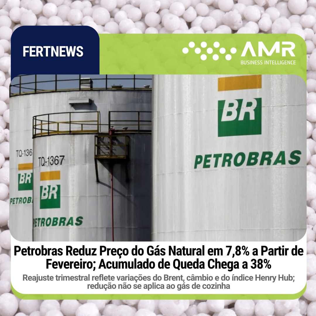 Capa da postagem Petrobras Reduz Preço do Gás Natural em 7,8% a Partir de Fevereiro; Acumulado de Queda Chega a 38%