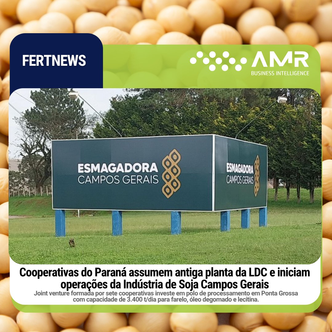 Capa da postagem Cooperativas do Paraná assumem antiga planta da LDC e iniciam operações da Indústria de Soja Campos Gerais