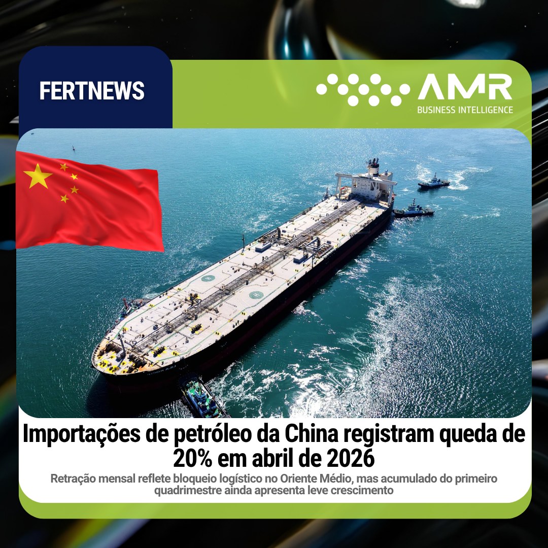 Capa da postagem Importações de petróleo da China registram queda de 20% em abril de 2026