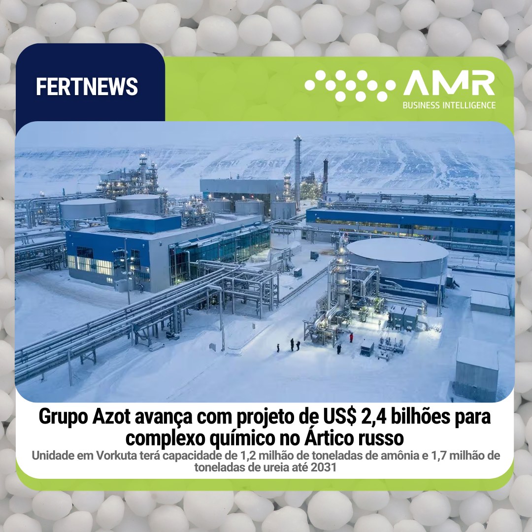 Capa da postagem Grupo Azot avança com projeto de US$ 2,4 bilhões para complexo químico no Ártico russo