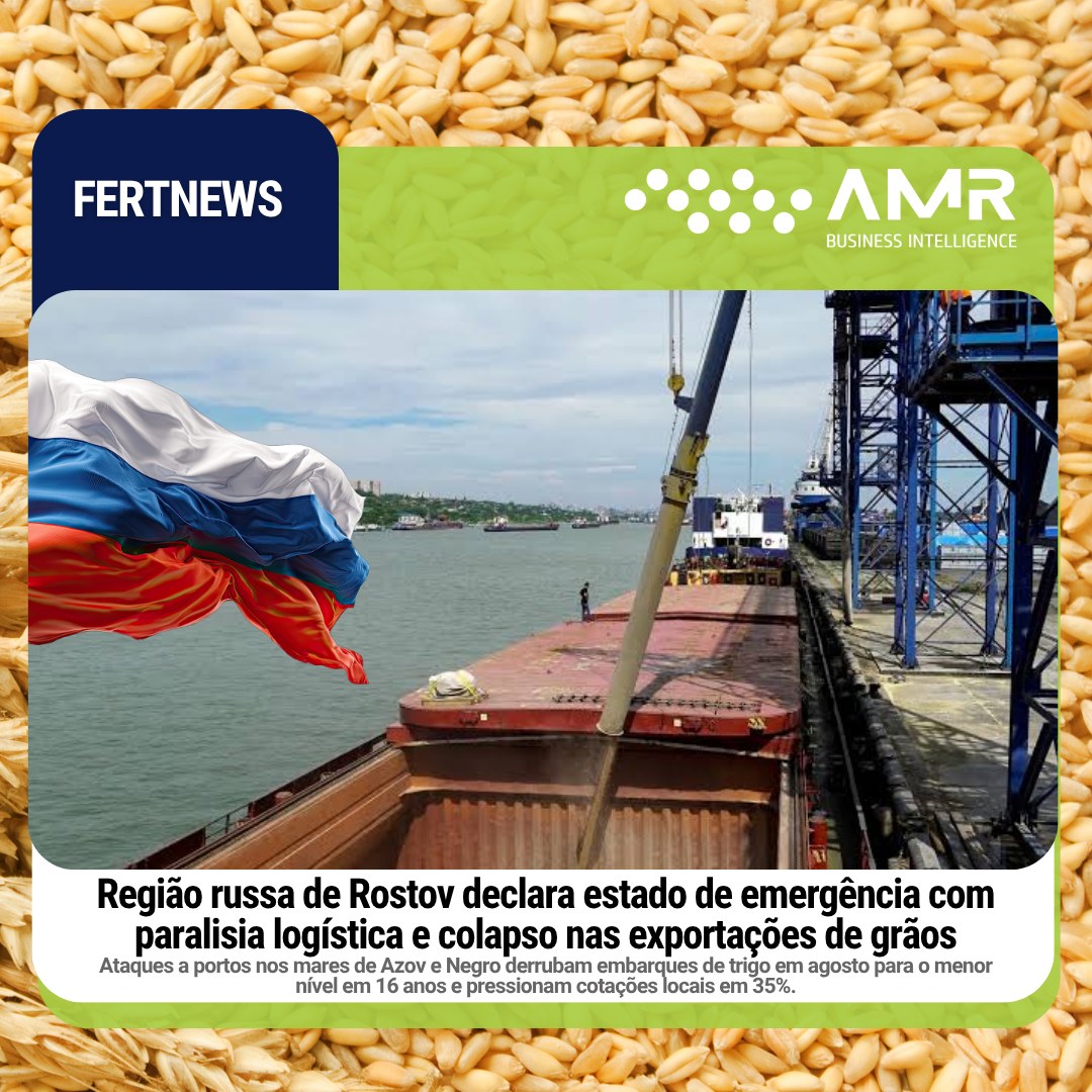 Capa da postagem Região russa de Rostov declara estado de emergência com paralisia logística e colapso nas exportações de grãos