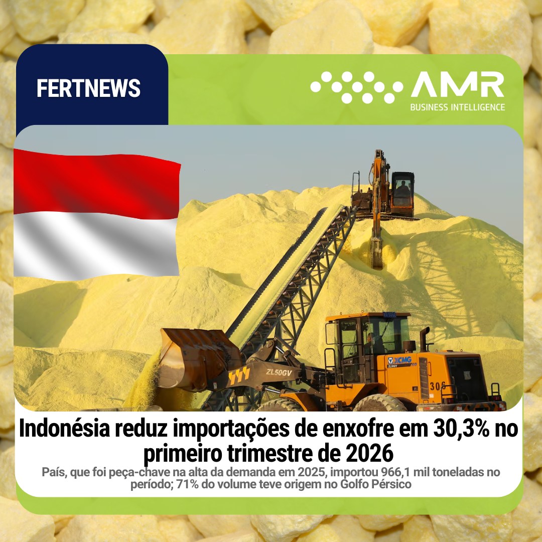 Capa da postagem Indonésia reduz importações de enxofre em 30,3% no primeiro trimestre de 2026