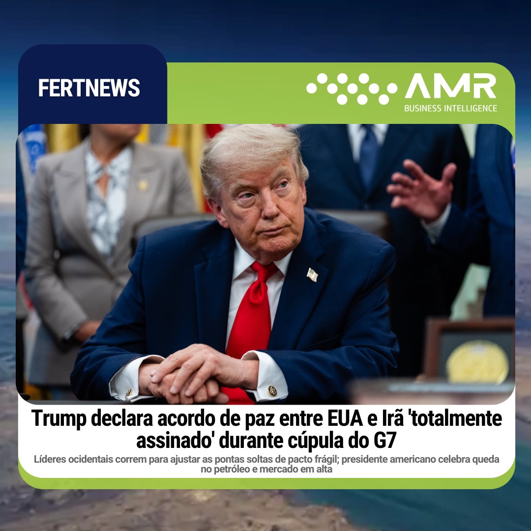 Capa da postagem Trump declara acordo de paz entre EUA e Irã 'totalmente assinado' durante cúpula do G7