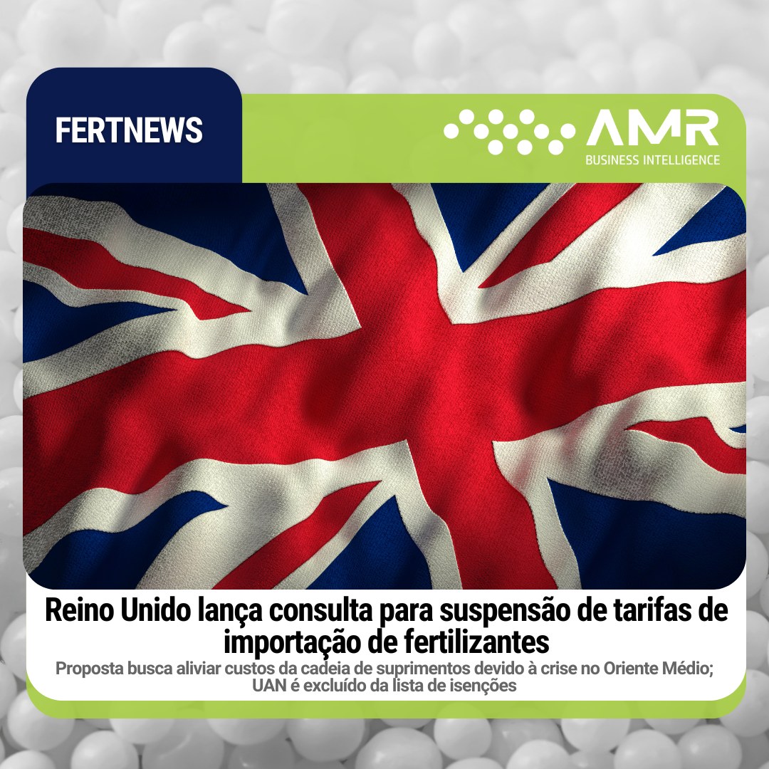 Capa da postagem Reino Unido lança consulta para suspensão de tarifas de importação de fertilizantes