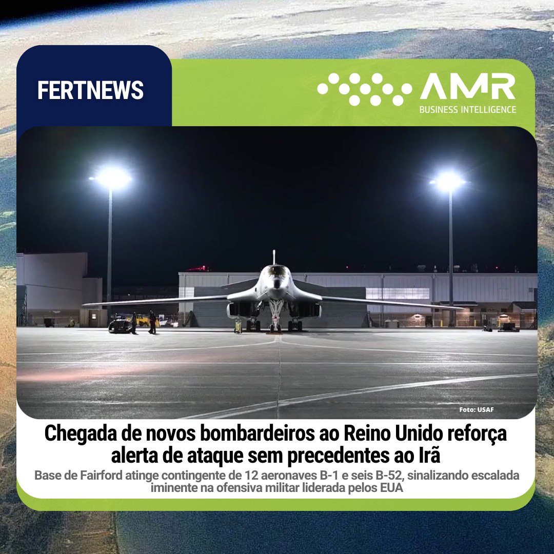 Capa da postagem Chegada de novos bombardeiros ao Reino Unido reforça alerta de ataque sem precedentes ao Irã