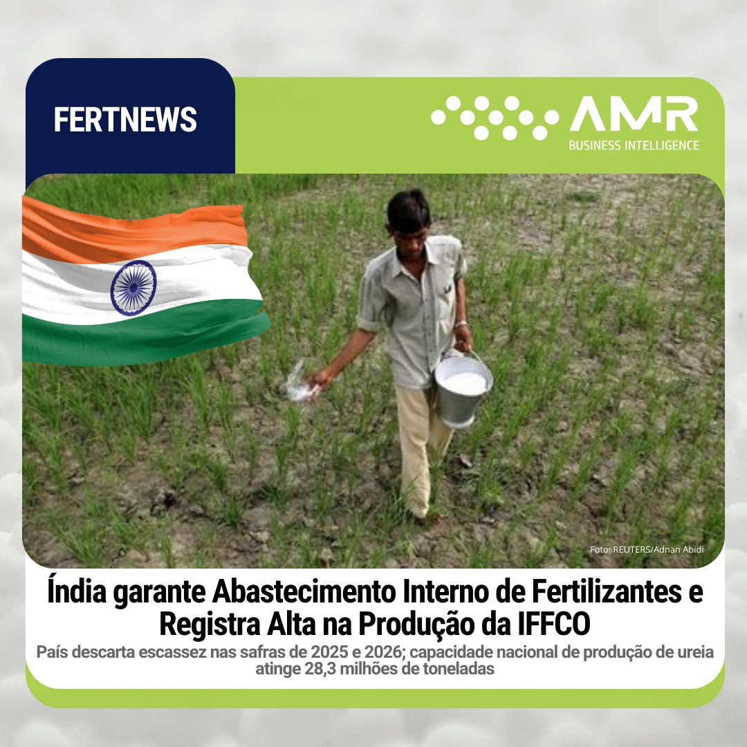 Capa da postagem Índia garante Abastecimento Interno de Fertilizantes e Registra Alta na Produção da IFFCO