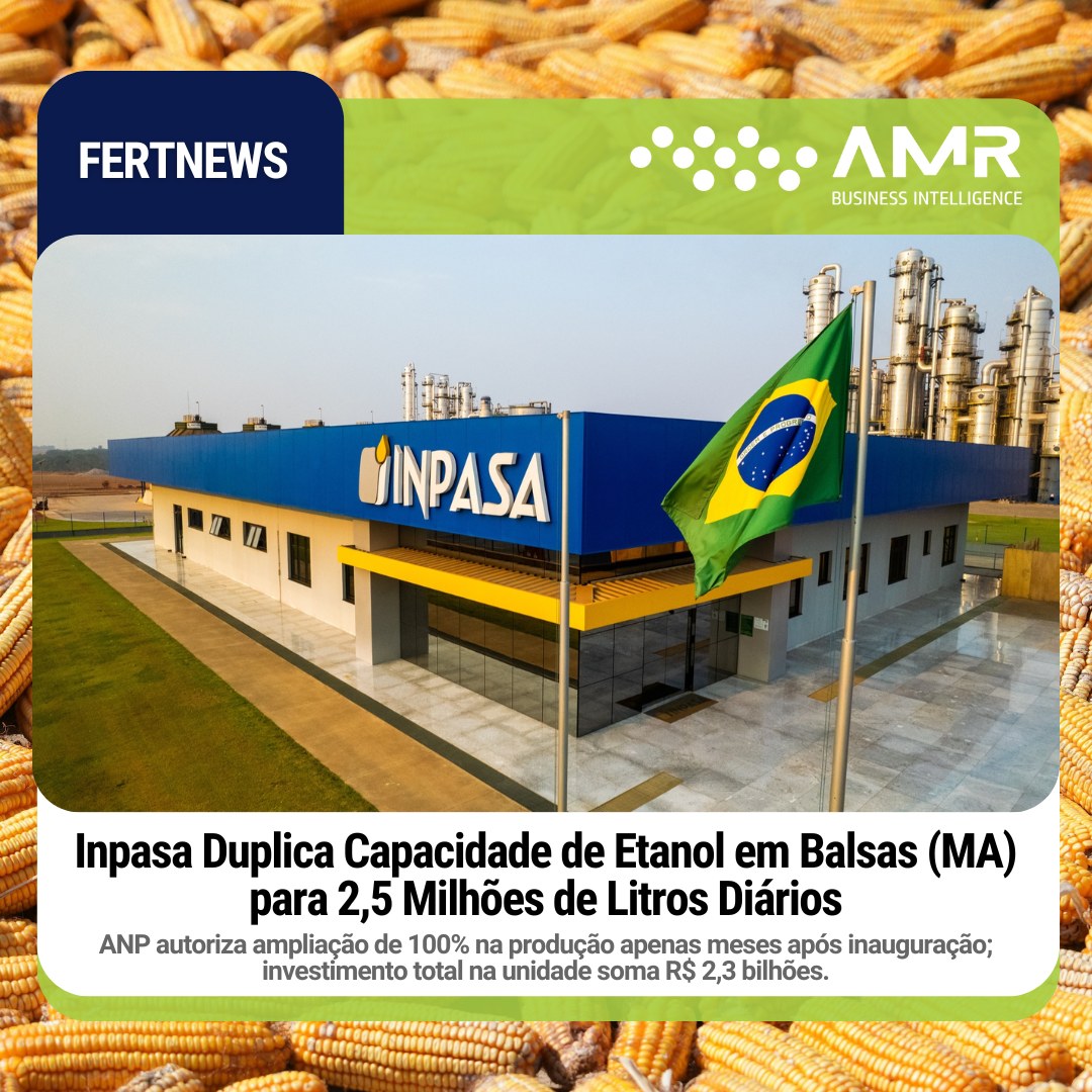 Capa da postagem Inpasa Duplica Capacidade de Etanol em Balsas (MA) para 2,5 Milhões de Litros Diários