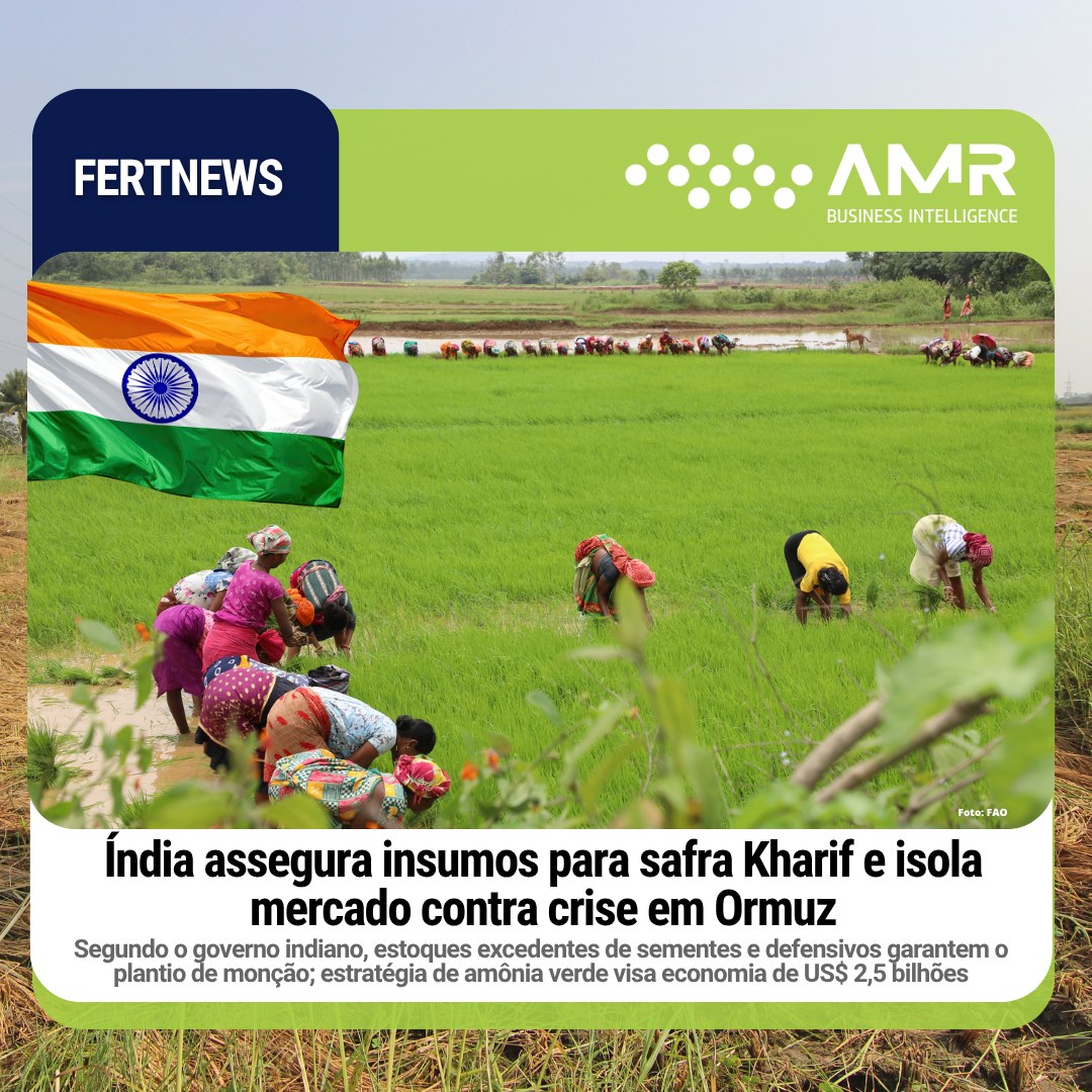 Capa da postagem Índia assegura insumos para safra Kharif e isola mercado contra crise em Ormuz