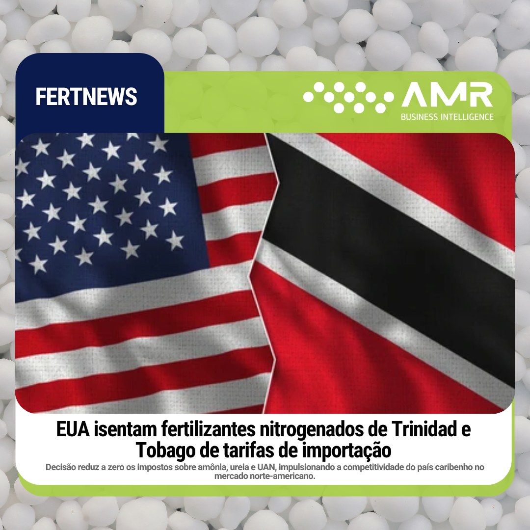 Capa da postagem EUA isentam fertilizantes nitrogenados de Trinidad e Tobago de tarifas de importação