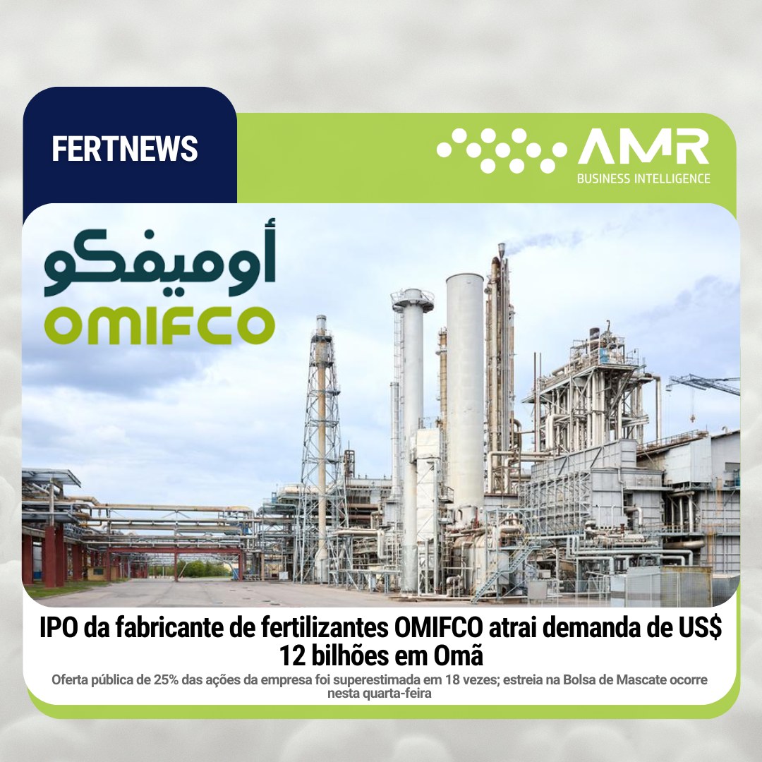 Capa da postagem IPO da fabricante de fertilizantes OMIFCO atrai demanda de US$ 12 bilhões em Omã