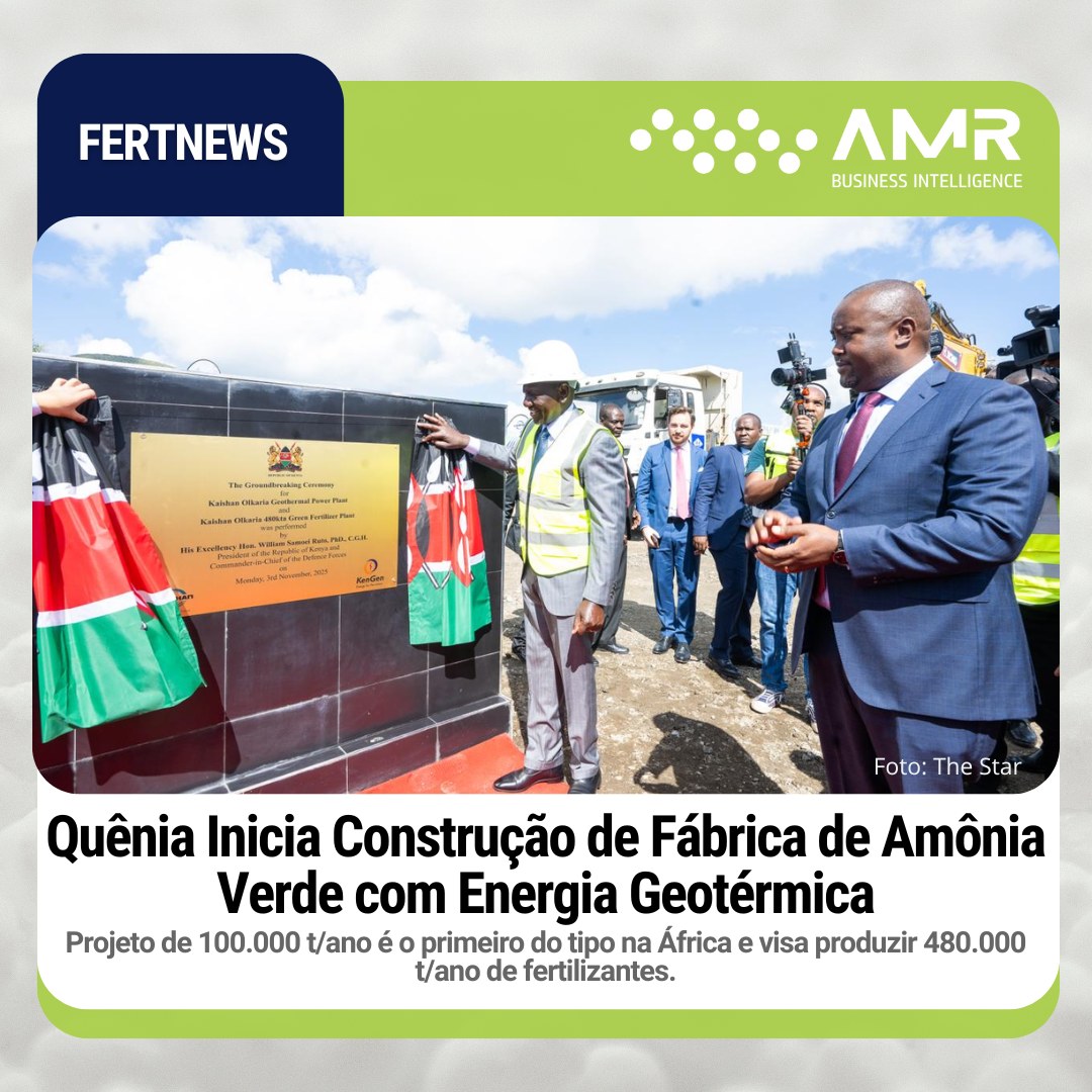 Capa da postagem Quênia Inicia Construção de Fábrica de Amônia Verde com Energia Geotérmica
