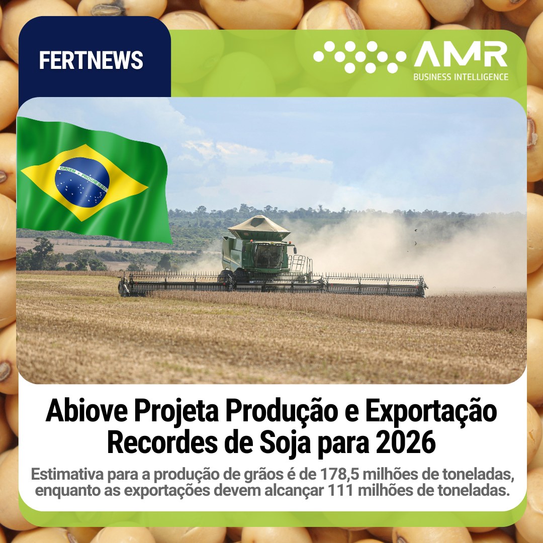 Capa da postagem Abiove Projeta Produção e Exportação Recordes de Soja para 2026