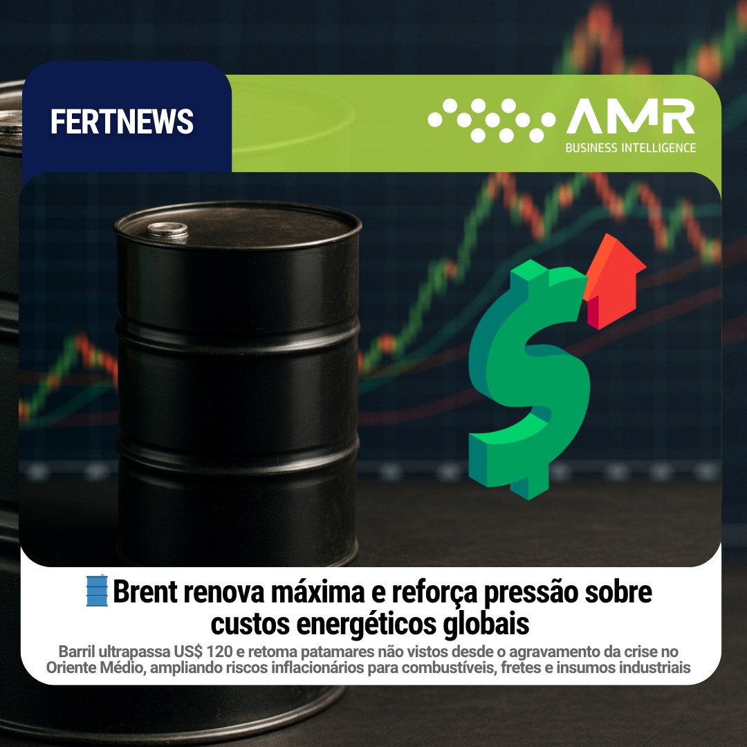 Capa da postagem 🛢️Brent renova máxima e reforça pressão sobre custos energéticos globais
